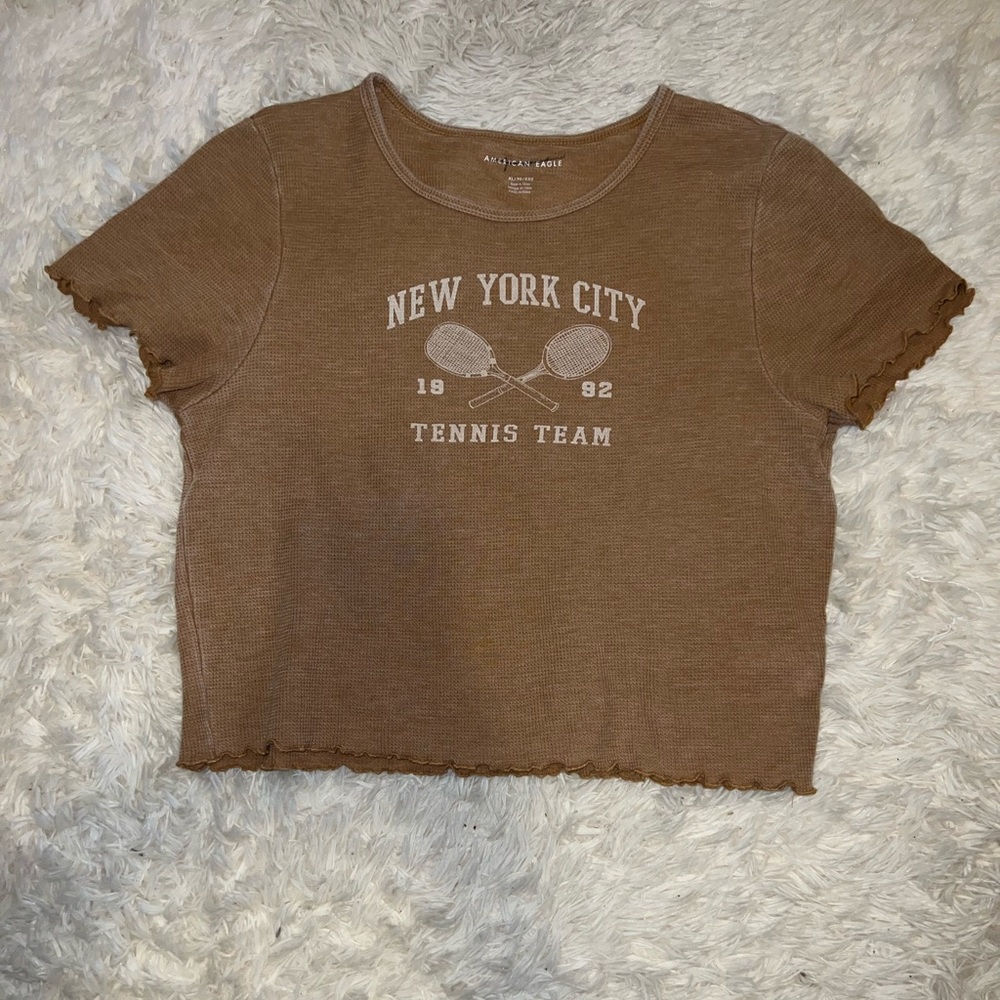 AE WAFFLE CROP TOP